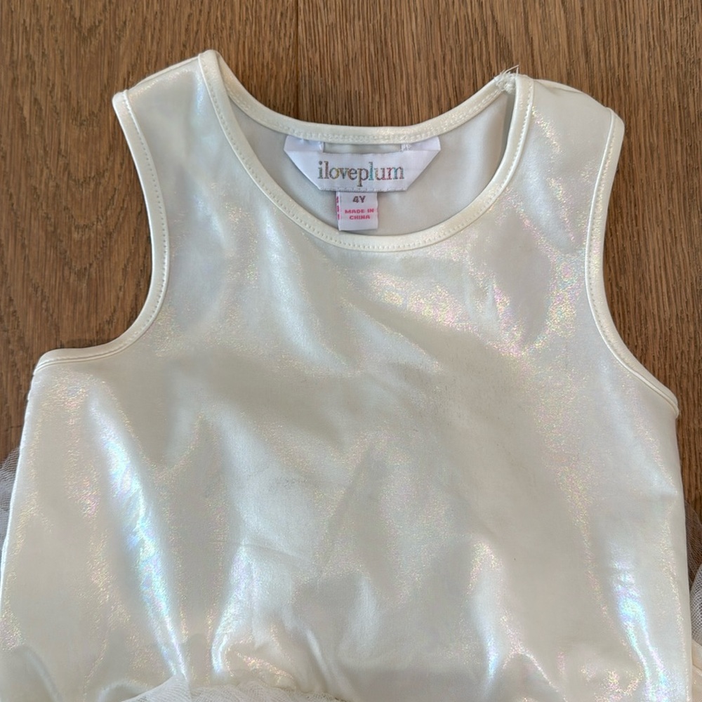iloveplum White Iridescent Tutu Toddler 4